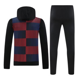 Barcelona Hoodie Sweatshirt Za Trening 2024-25 Navy